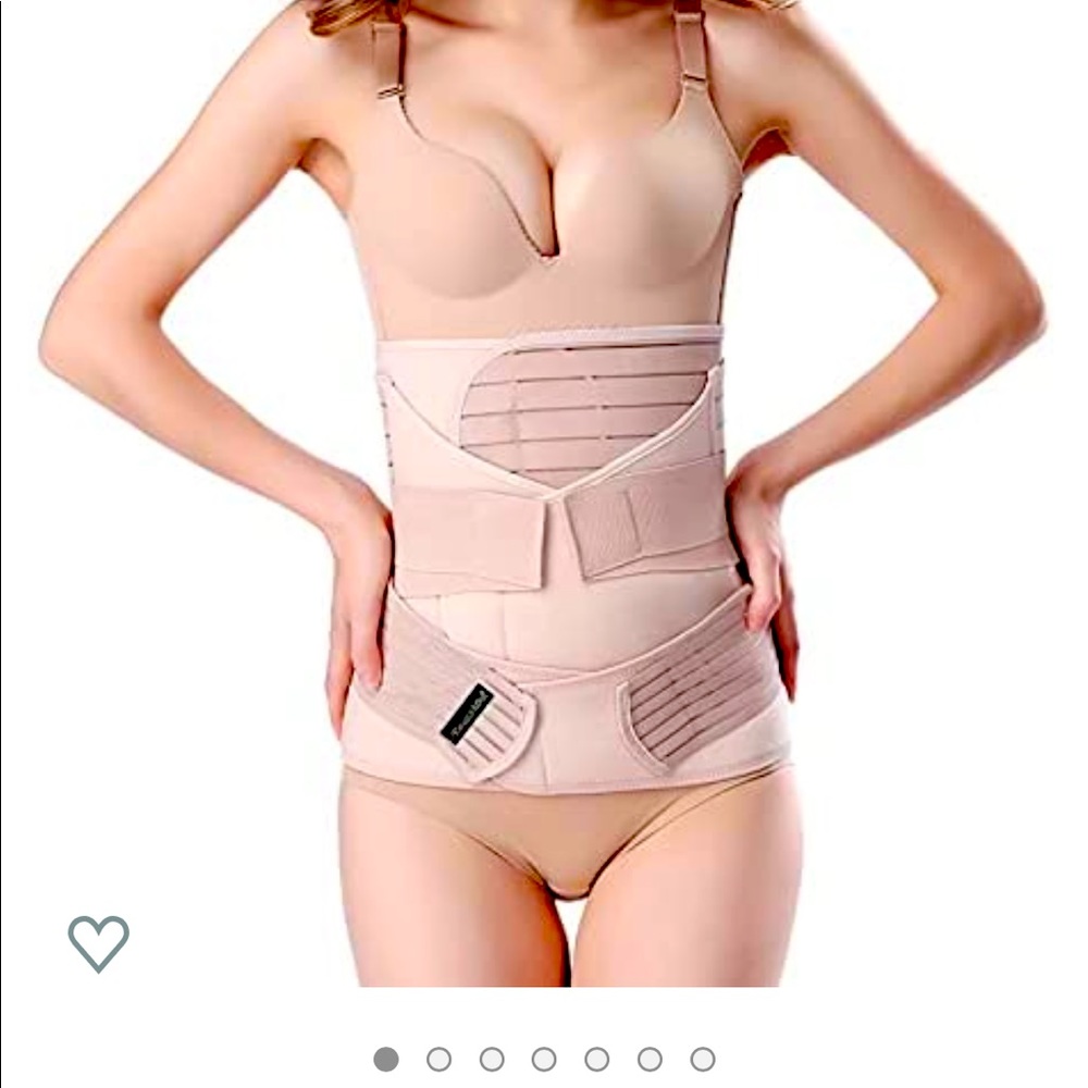 Postpartum belly band and waist trainer